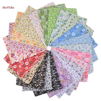 

MoTiRo,Low Density Cotton Knit Fabric Patchwork,22Pcs,Thin Materials Floral Pattern for Home Decoration/Handmade/Sewing,50*50cm
