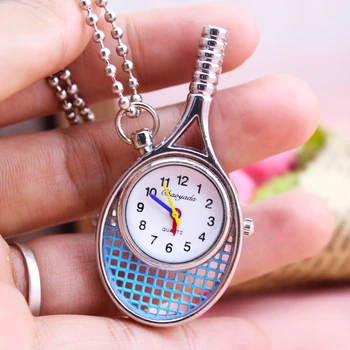 

2018 cyd new Boys and girls children quartz pocket watch Key chains pocket watch all sorts of fashion personality racket shape