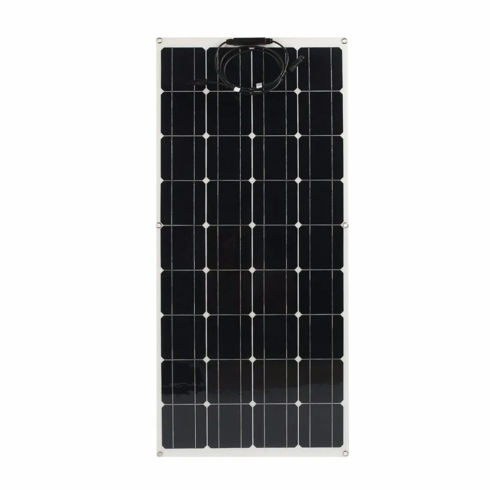 

New 160W Monocrystalline Flexible Solar Panel Ultra Thin Outdoor Solar Charging Device Portable Camping Power Supply For RV Boat