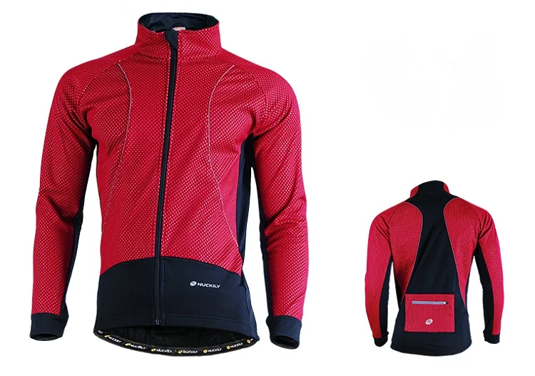 Nuckily мужская зимняя термальная велосипедная Джерси велосипедная одежда с длинным рукавом ветрозащитная одежда для горного велосипеда уличная спортивная одежда NJ525