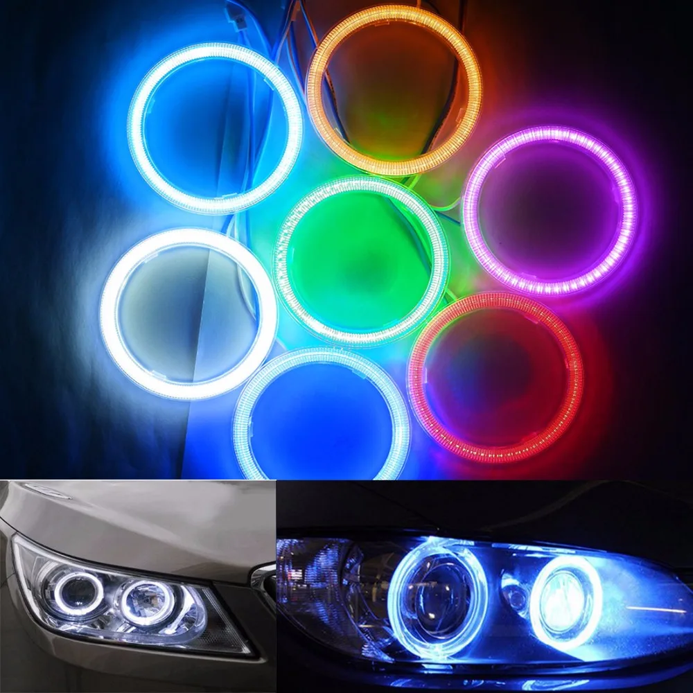 2 шт. HID проектор светодиодный COB Halo кольца направляющий светильник ангельские