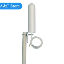 5 шт./лот 806-2700 МГц всенаправленная антенна для GSM CDMA PCS 3g WLAN 4G-LTE система усилитель сигнала сотового телефона Ретранслятор с 3 mter кабелями