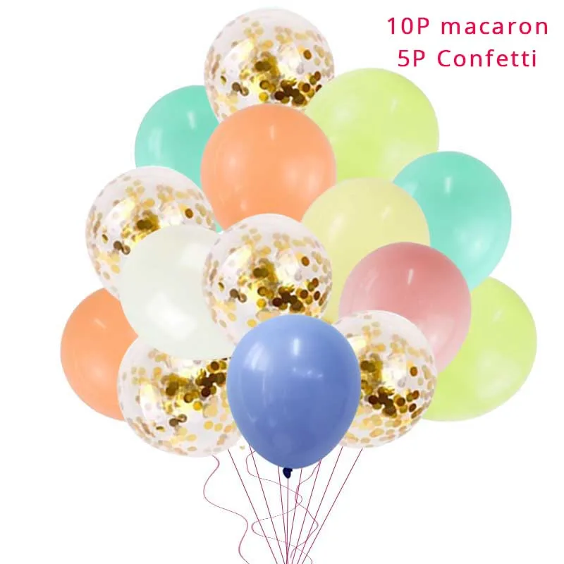WEIGAO латексные шары на день рождения воздушный шар "Конфетти" 12 дюймов воздушные шары для детей 1st шары ко дню рождения детский душ Свадебный шар - Цвет: 15P Latex Balloon 28
