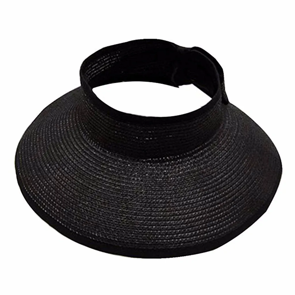 Women Beach Summer Hat Anti-UV Sun Protection Foldable Straw Hats Wide Brim Visor Cap Cover Sombrero Mujer Verano Dropshipping c - Цвет: Зеленый