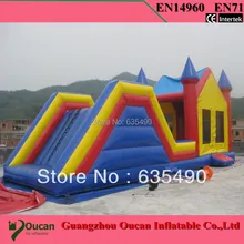 PVC9x4m tarpaulin inflatable bouncers with slide for kids and baby
