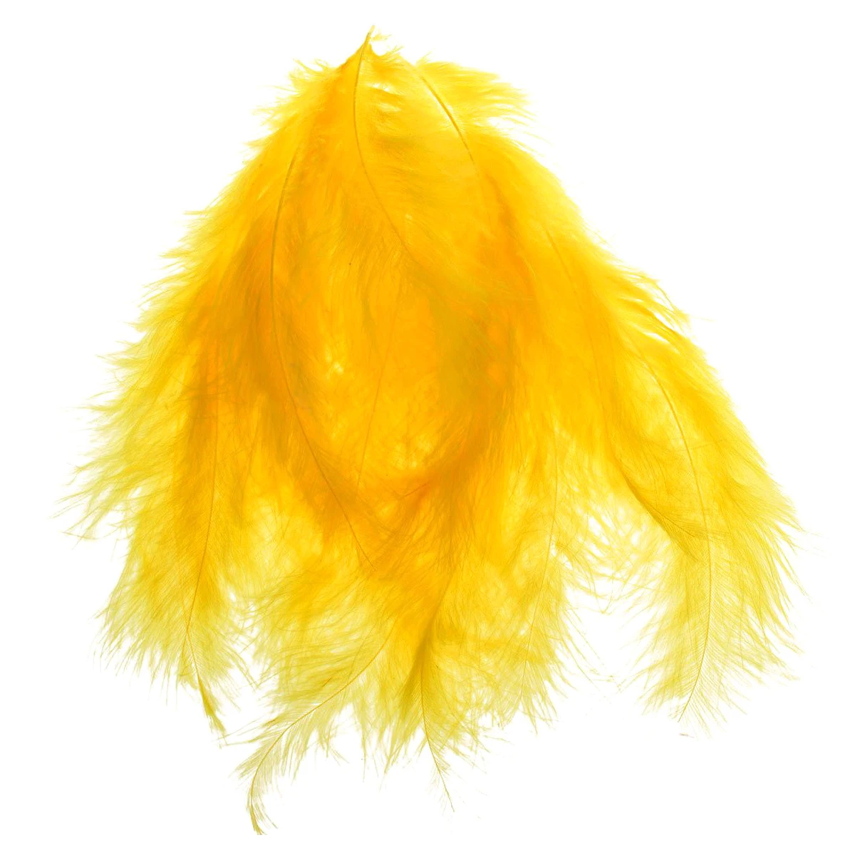 

100pcs Fluffy Marabou Feathers Party Wedding Trim Trimming Decor DIY 8-15 cm Yellow