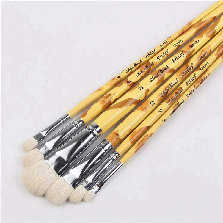 

6pcs/Set Factory direct supply of high-quality wool brush 6 professional cqnnn gouache painting pen acrylic wholesale