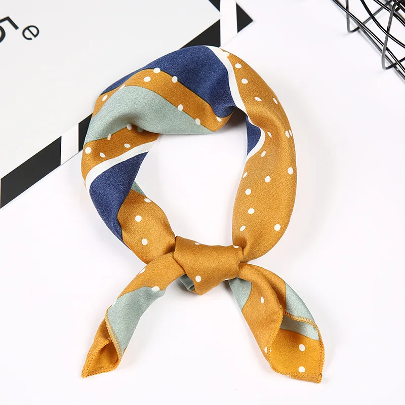 Горячая Распродажа маленький квадратный атласный шарф Африканский шелковый шарф Foulard Femme элегантный женский платок аксессуары для бандан - Цвет: 25