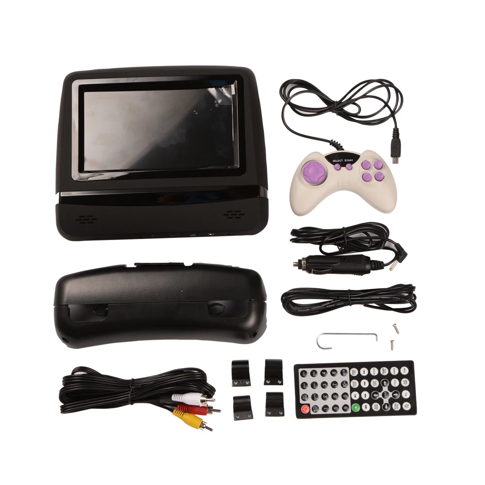 

7 Inch Car Headrest Monitor DVD Player with Remote Control Gamepad 1PC