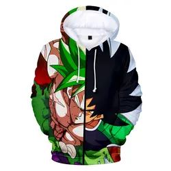 3D аниме-Толстовка Dragon Ball Z карманная толстовка с капюшоном Poleron Hombre уличная Sudadera Dragon Ball верх с капюшоном