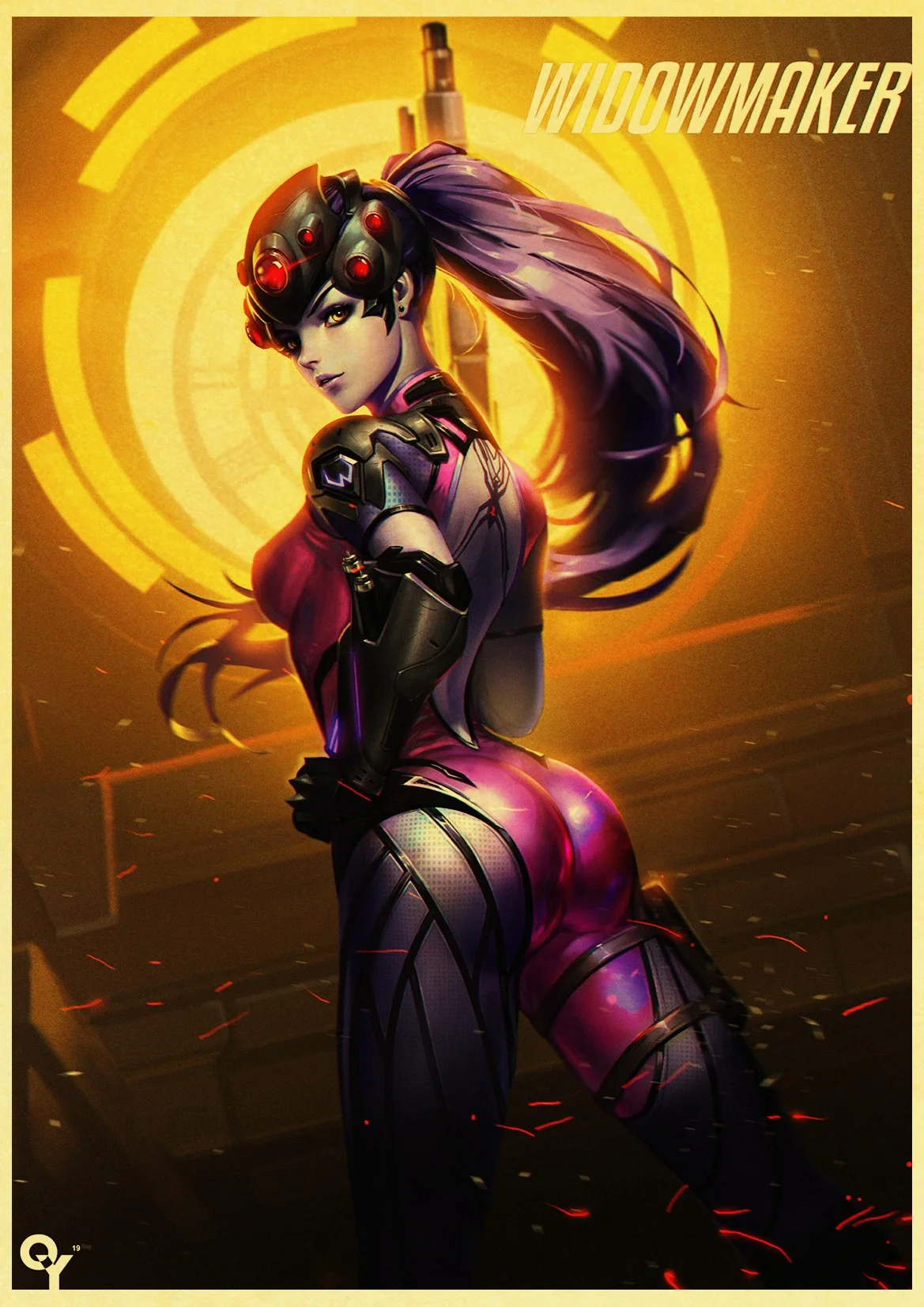 Игра Overwatch Widowmaker Высокое качество настенные наклейки украшение дома искусство Painitng - Цвет: E057