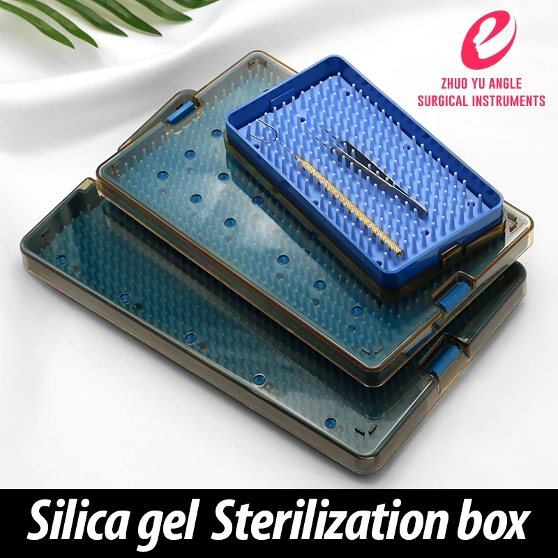 

Ophthalmic microsurgical instruments Surgical Autoclavable Surgery Silicone Disinfection Box Tool Silica gel Sterilization box