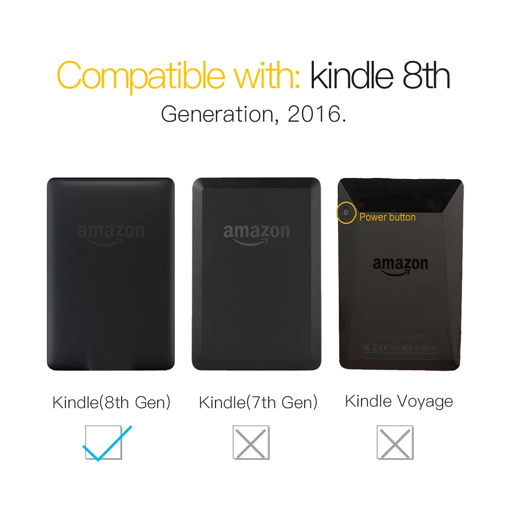 Премиум чехол для Kindle 8th Generation из искусственной кожи умный Amazon с функцией
