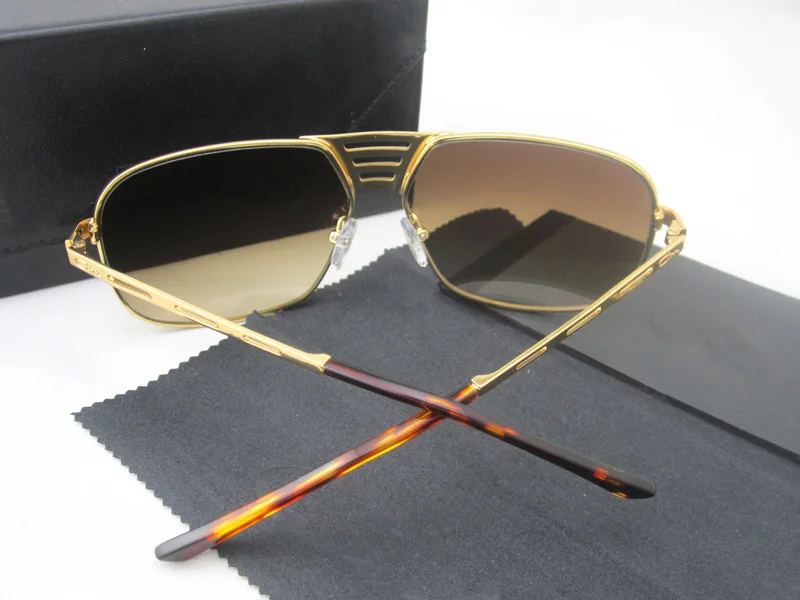 Новый стиль 2018 Роскошные брендовые дизайнерские солнцезащитные очки мужские и женские винтажные негабаритные очки мужские подарочные