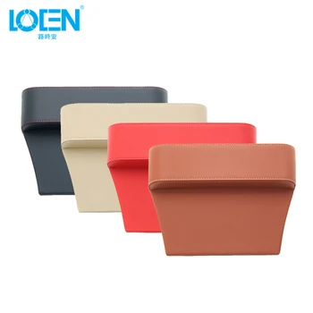 

LOEN 2PC Leather Auto Seat Gap Organizer Storage Box Car Console Side Pocket Seat Crevice Storage Box Seat Gap Pocket Organizer