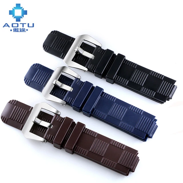 21mm Silicone Watch Straps For LV Men Sport Watchbands For Louis Vuitton Brand Quality Male ...