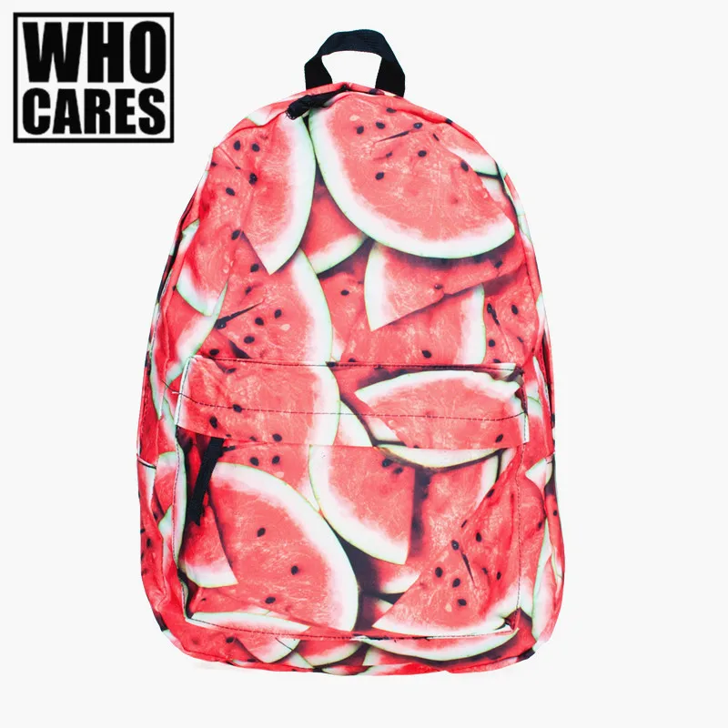 2016 backpack women Fashion Preppy Style Watermelon pattern school bag travel bags printing backpack Softback mochila