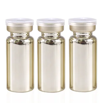 

120 X 10ml Gold Plated Bayonet Penicillin Bottle Standard Ampoule Vial Jar with Easy Open Metal Top Wholesale