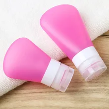 Travel wash bag silicone lotion bottle sub-bottle set shampoo shower gel lotion silicone cosmetic empty bottle potable cute cartoon empty container silicone shower sub bottled travel set toiletry bottles for shampoo lotion liquid