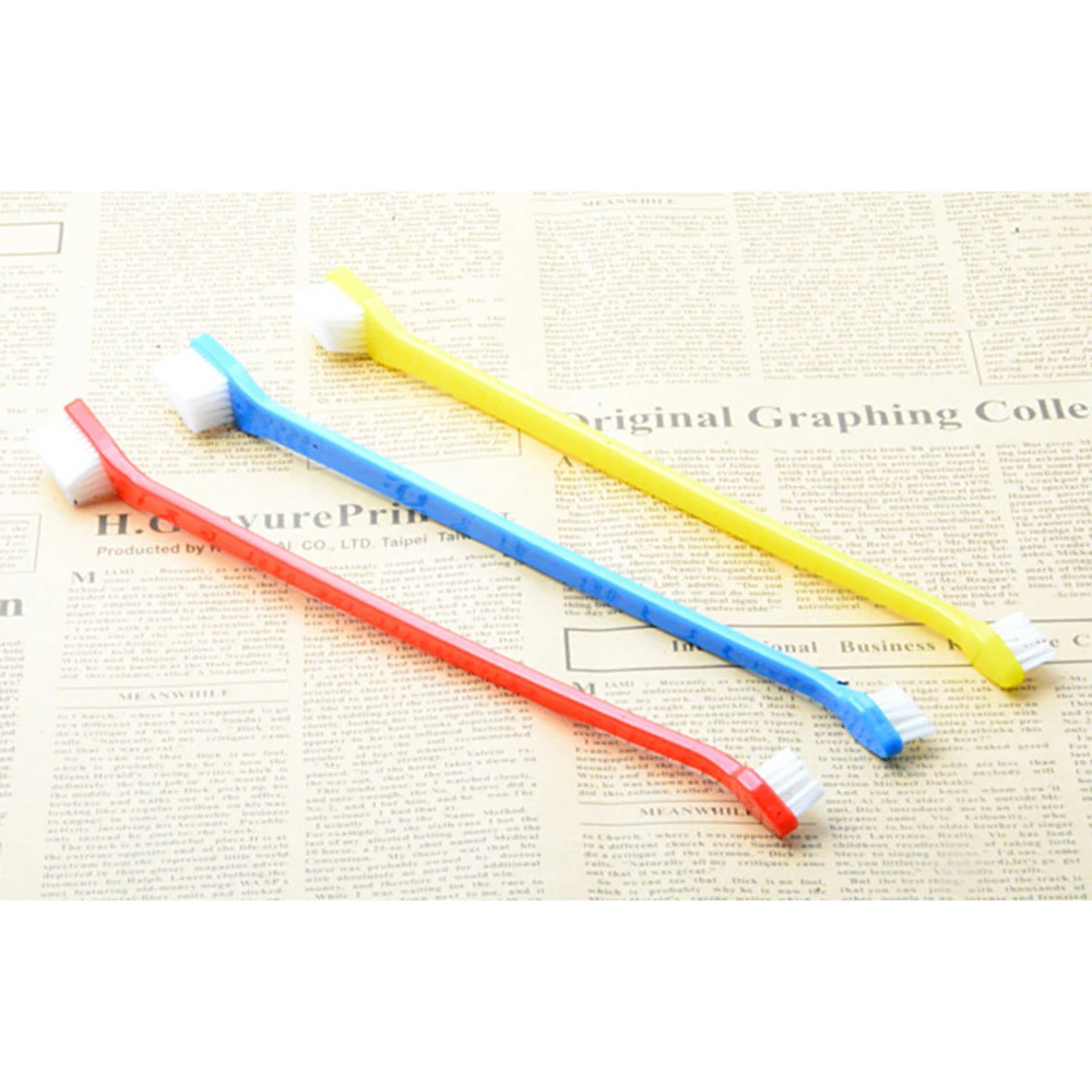 

2Pcs/set Toothbrushes for Dog Cat Cleaning Pet Finger Double Head Toothbrush Puppy Oral Care Tool