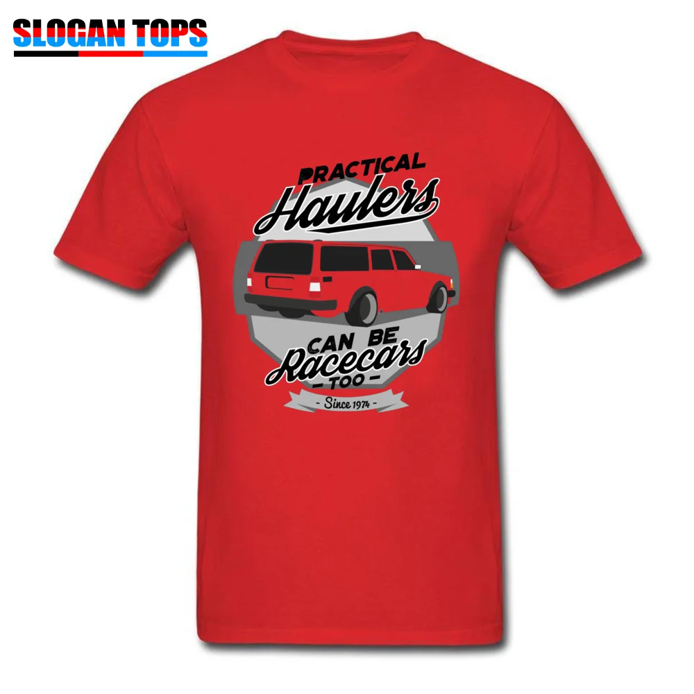 2019 New T-shirt Funky Red Tshirt Hauler Racer Car Men's Tops Male Cotton T Shirts O Neck Clothes Moto Biker Punk Streetwear |