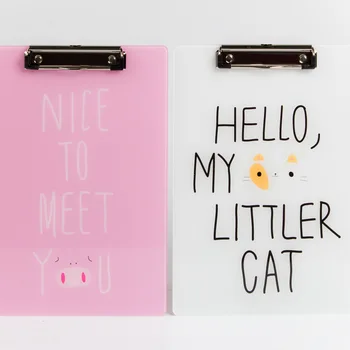

1pcs 50184 Mai and stationery wholesale MHYQ01-1402 HELLO, Meng Acrylic plate clip A4