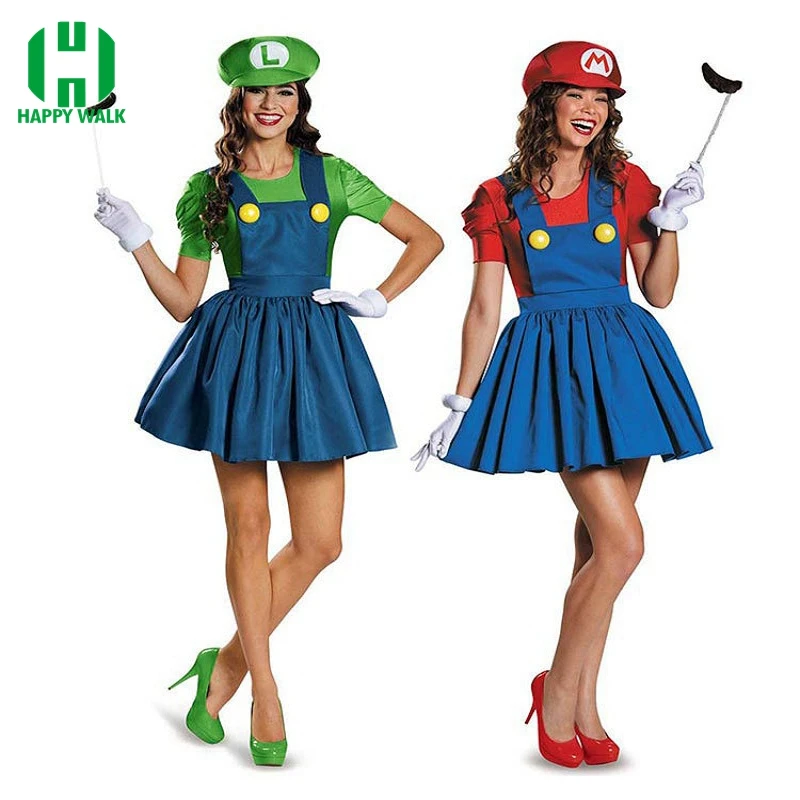 Disfraz Luigi de Super Mario Bros para mujer, disfraz de Halloween, disfraz  de fontanero, disfraz de Mario Bros para adulto, disfraz de fantasía|fancy  dress|costume adultcosplay costume - AliExpress