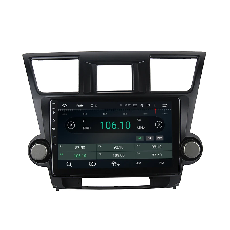Top 10.2" Android 8.0 Octa Core Car radio gps for toyota Highlander 2009-2012 with 4G RAM mirror link 4G wifi usb Stereo 3