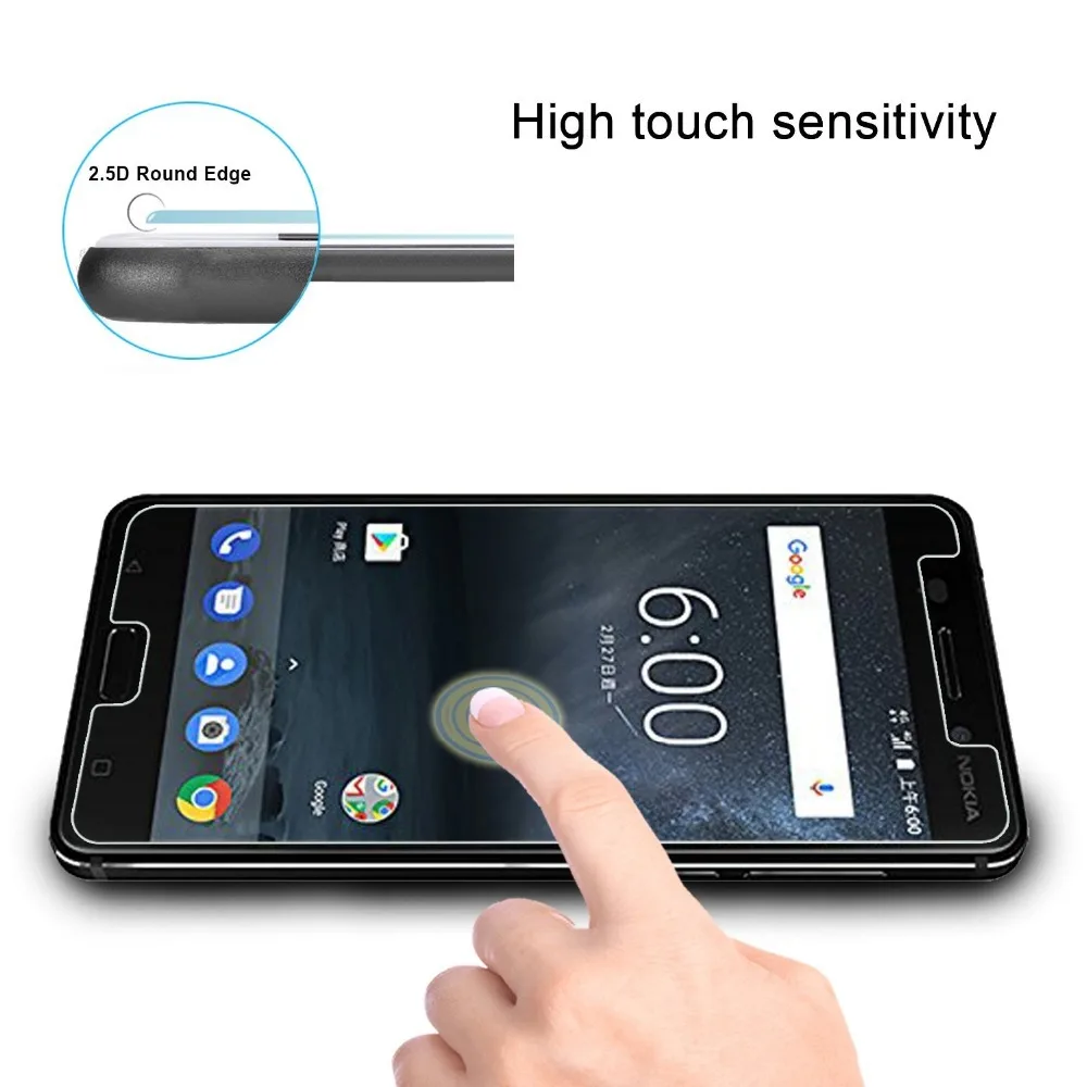 VSKEY 100 шт. 2.5D закаленное стекло для NOKIA 8 6 5 3 7 Plus 2,1 3,1 5,1 протектор экрана Взрыв доказательство защитная пленка