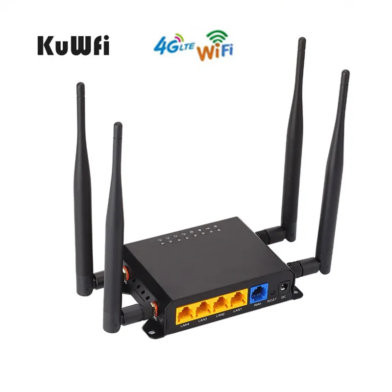 KuWfi 4G Wireless Router High Power 300Mbps Wireless WiFi Router Wifi Repeater Strong Signal OpenWrt Router With Sim Card Slot KuWfi 4G Wireless Router High Power 300Mbps Wireless WiFi Router Wifi Repeater Strong Signal OpenWrt Router With Sim Card Slot