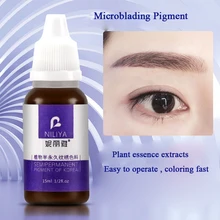 1pcs Permanent Makeup Tattoo Supplies 15ml Microblading Pigment Plant Extracts Long Lasting Tattoo Ink for Eyebrow Eyeliner Lip