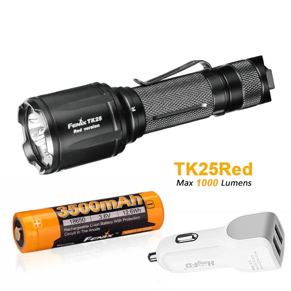 

New Arrival Fenix TK25 Red Version Cree XP-G2 S3 & XP-E2 Red LED's Dual Lighting Hunting Flashlight for Most Tactical Demands