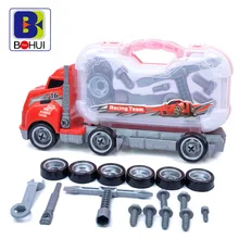 Assembly Big Rig Children Container Truck Toy Removable Tires Maintenance Tool Box Kids Scale Model Vehicle Car Styling Kit D50