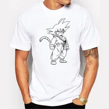 2016 Men’s Fashion tshirt Japan Anime Dragon Ball Z Son Goku Printing T Shirt Super Saiyan shirt Hipster Hot Tops Men Clothing