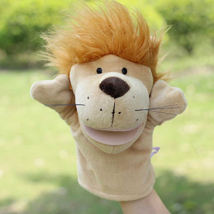 Марионетки игрушка Большой плюшевый детская игрушка-головоломка ручная кукла Львы кукла может быть открытым ртом