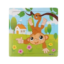 Fashion font b Wooden b font Monkey Jigsaw Toys For Kids Education And Learning Puzzles Toys