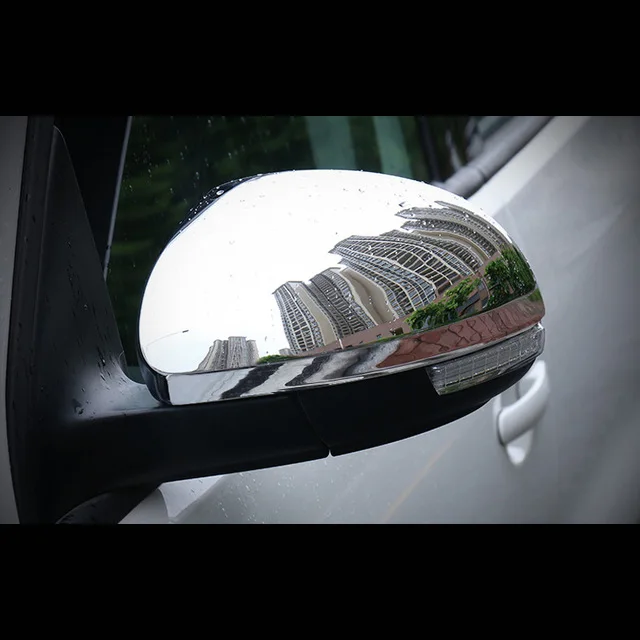 Для Tiguan 2009 2010 2011 2012 2013 2014 2015 2016 ABS Хромированная Автомобильное зеркало заднего вида покрытия накладка автомобиля Средства для укладки волос