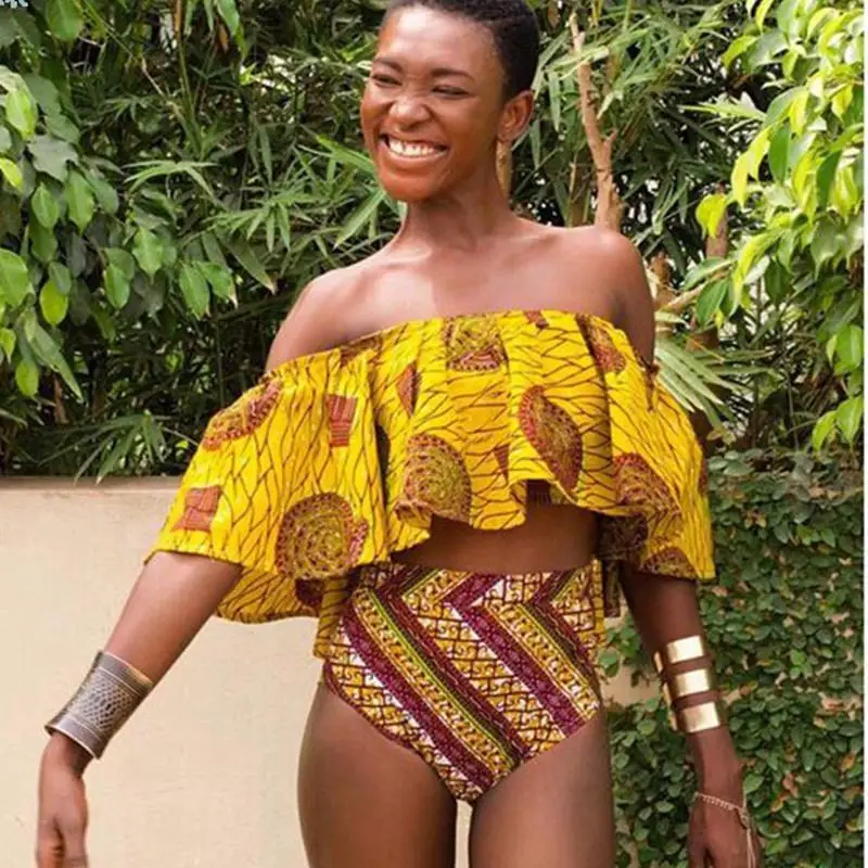 african high waist swimsuit