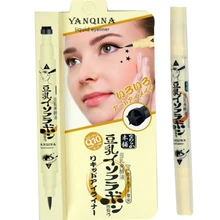 Подводка для глаз карандаш двухсторонний Черный цвет длительный Быстросохнущий Водонепроницаемый натуральный легко носить 24 H жидкая подводка в ручке