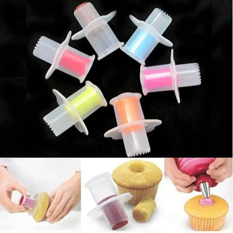 

DIY Cake Decorating Tool Set Plastic Bakeware Cupcake Core Remover Cake Pies Cupcake Plunger Corer Kitchen Baking Mould Cookies