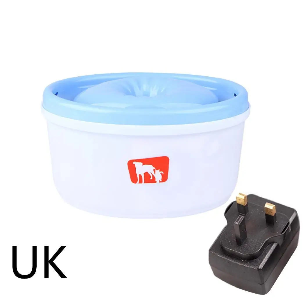 blue uk Расходные материалы для домашних животных, циркуляционный автоматический очиститель воды 3 Вт, диспенсер для воды, цилиндр для 4L, электрический питомец, переменный ток 12 В - Цвет: blue uk