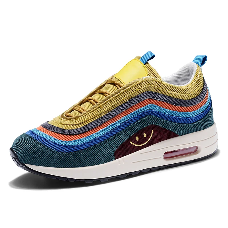

newest rainbow color balenciaca shoes max and air 97 big size offwhite flyknit sock sneaker unisex running shoes snakers