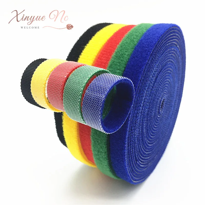 

5colors Magic Tape Strong Short Hooks and Loops Adhesive Tape Back To Back Self Adhesive Cable Ties Fastener Sewing Accessories