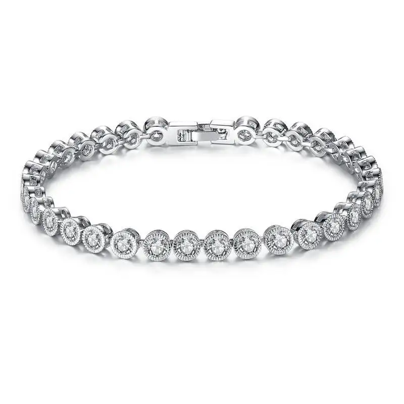 

Dovolov Fashioh Luxury Crystal Wedding Fine Jewelry Gift Rome Bride Wedding Bracelet & Bangles Women Bracelet Bangle