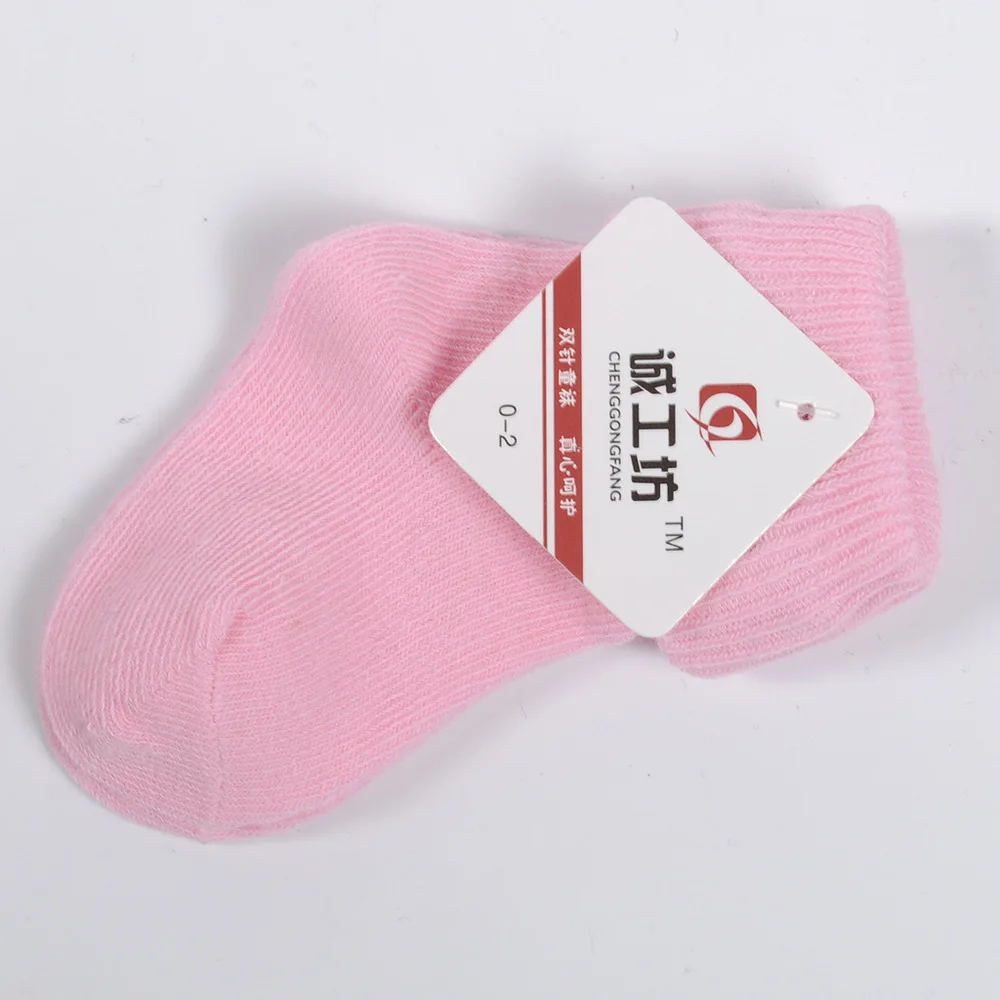 5 пар/лот детские носки весна и осень хлопок хорошего качества с отворотами Детские носочки для мальчиков и девочек Носки для детей 1–4 лет - Цвет: pink