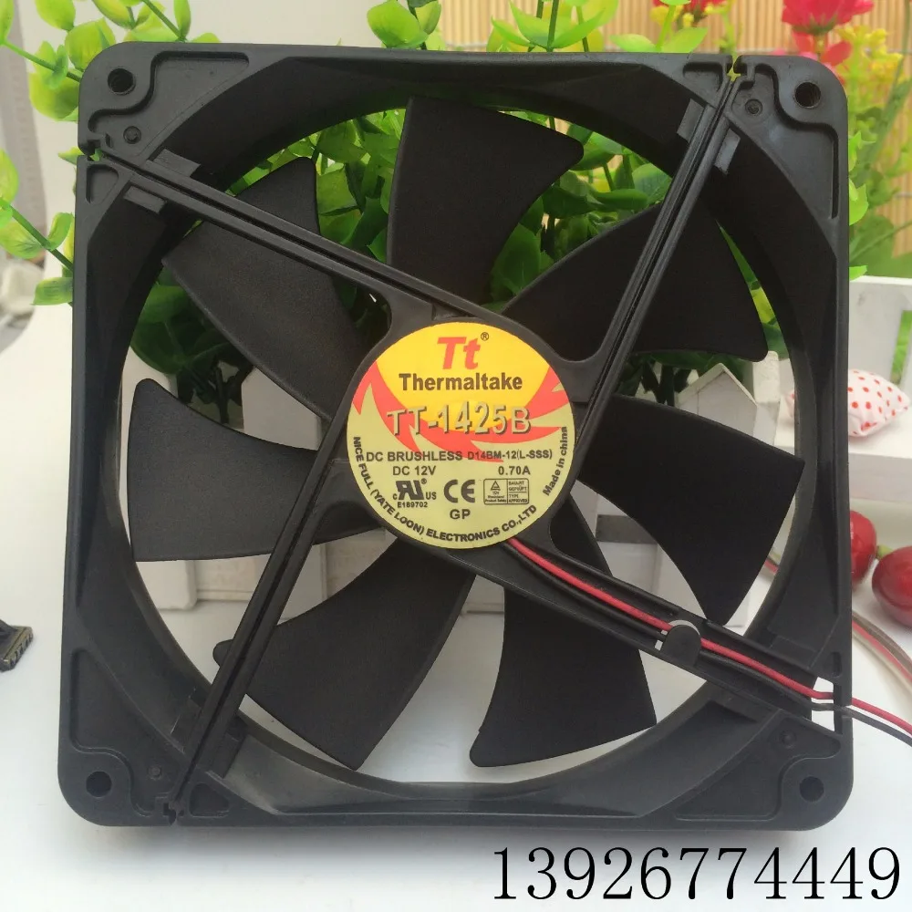 Вентилятор для EVERFLOW Thermaltake TT TT-1425B 14 см TT-1425 14025 беззвучный охлаждения A1425L12S 12 В 0 3 а |