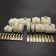 5 conjuntos 6.3mm 1/2/3/4/6/8 pinos automotivo 6.3 kits de conector de fio elétrico macho fêmea cabo terminal plug carro da motocicleta(China)