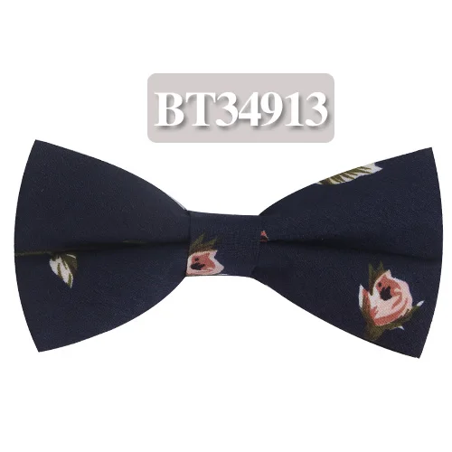 Модный мужской галстук-бабочка с классическим принтом, галстук-бабочка для мужчин, деловой Свадебный взрослый цветочный галстук-бабочка, костюм с бабочками, галстуки-бабочки - Цвет: BT34913
