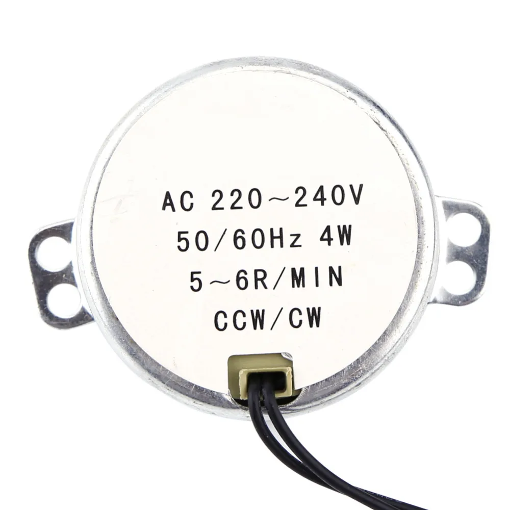 5-6RPM Moteur Synchrone /Électrique 1pc 220-240V AC 4W CW//CCW