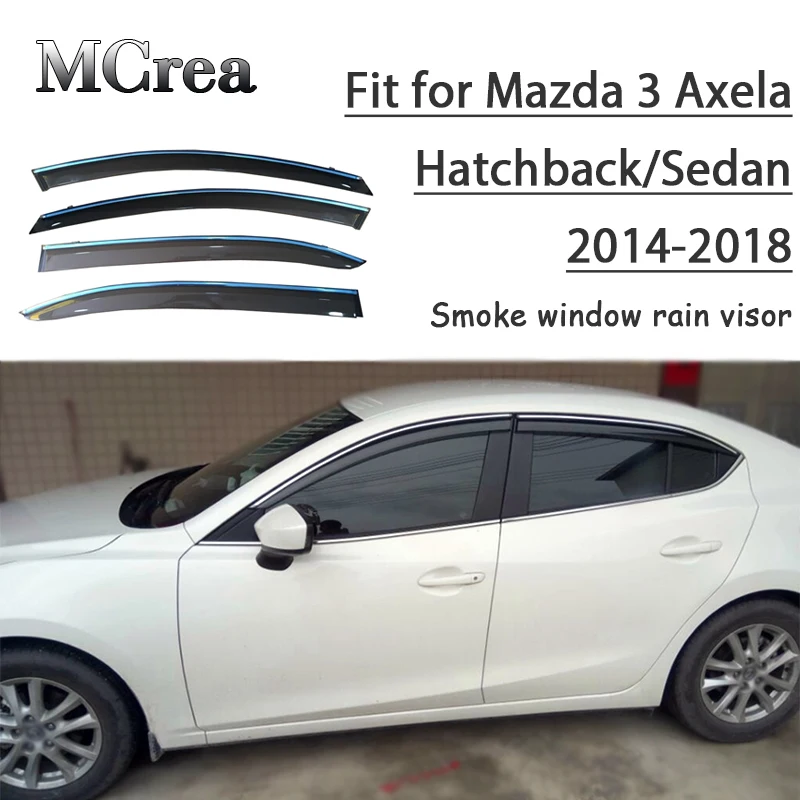 Backar авто окна дождь Ветер Защита от солнца отражатель козырек Накладка для Mazda 3 Axela хэтчбек/седан